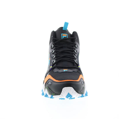 Fila Oakmont Trail Mid 1JM01276-033 Mens Black Leather Athletic Hiking Shoes