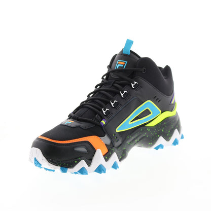 Fila Oakmont Trail Mid 1JM01276-033 Mens Black Leather Athletic Hiking Shoes