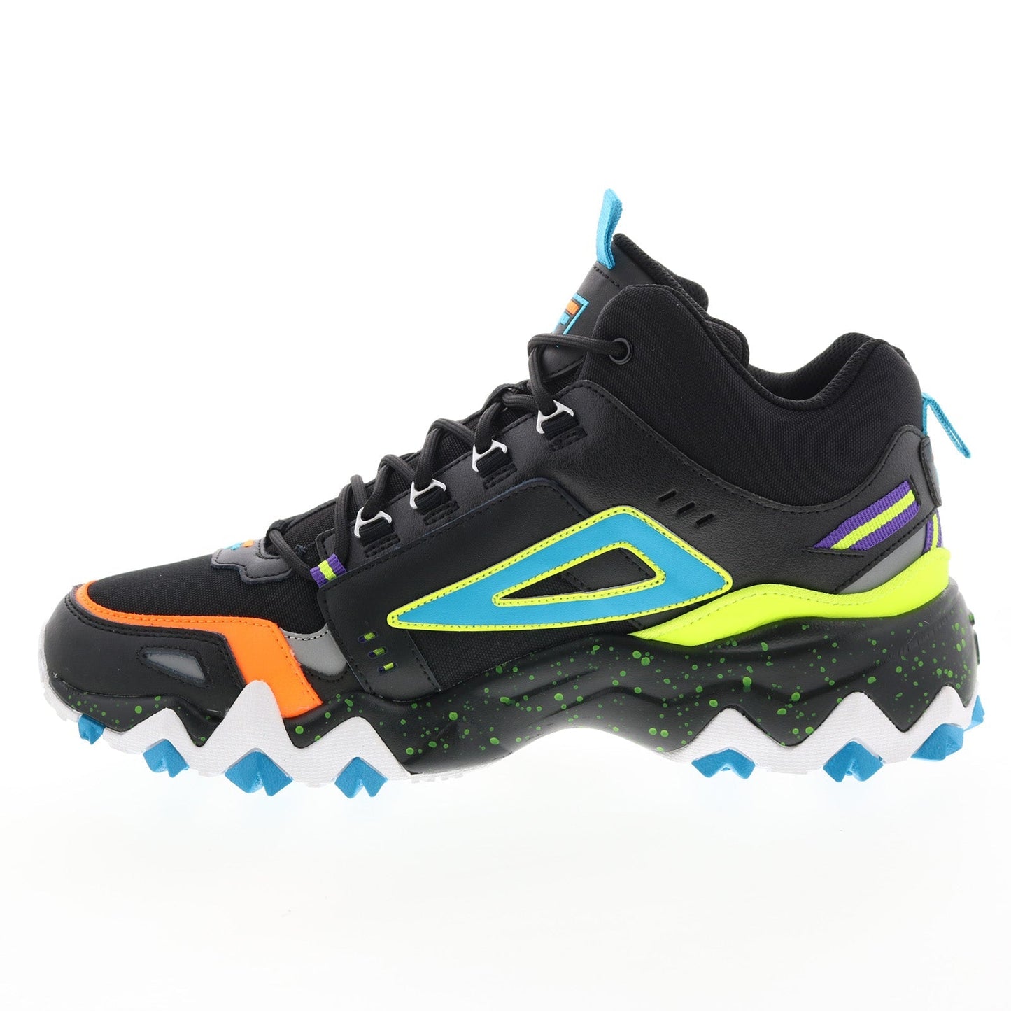 Fila Oakmont Trail Mid 1JM01276-033 Mens Black Leather Athletic Hiking Shoes