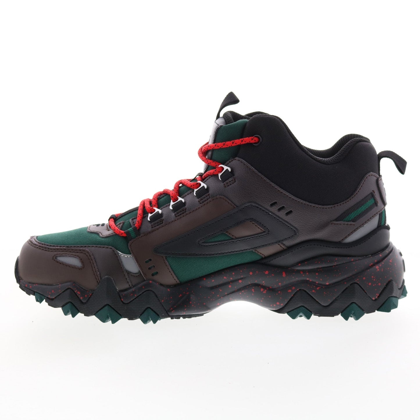 Fila Oakmont Trail Mid 1JM01276-362 Mens Green Leather Athletic Hiking Shoes