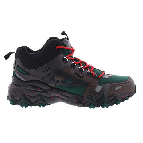 Fila Oakmont Trail Mid 1JM01276-362 Mens Green Leather Athletic Hiking Shoes