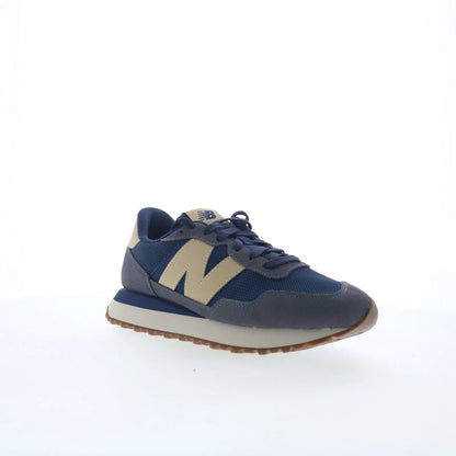New Balance 237 MS237LON Mens Blue Suede Lace Up Lifestyle Sneakers Shoes
