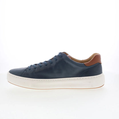Johnston & Murphy 25-2767 Mens Blue Leather Lace Up Lifestyle Sneakers Shoes