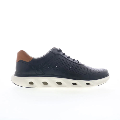 Johnston & Murphy 25-2975 Mens Black Leather Lifestyle Sneakers Shoes