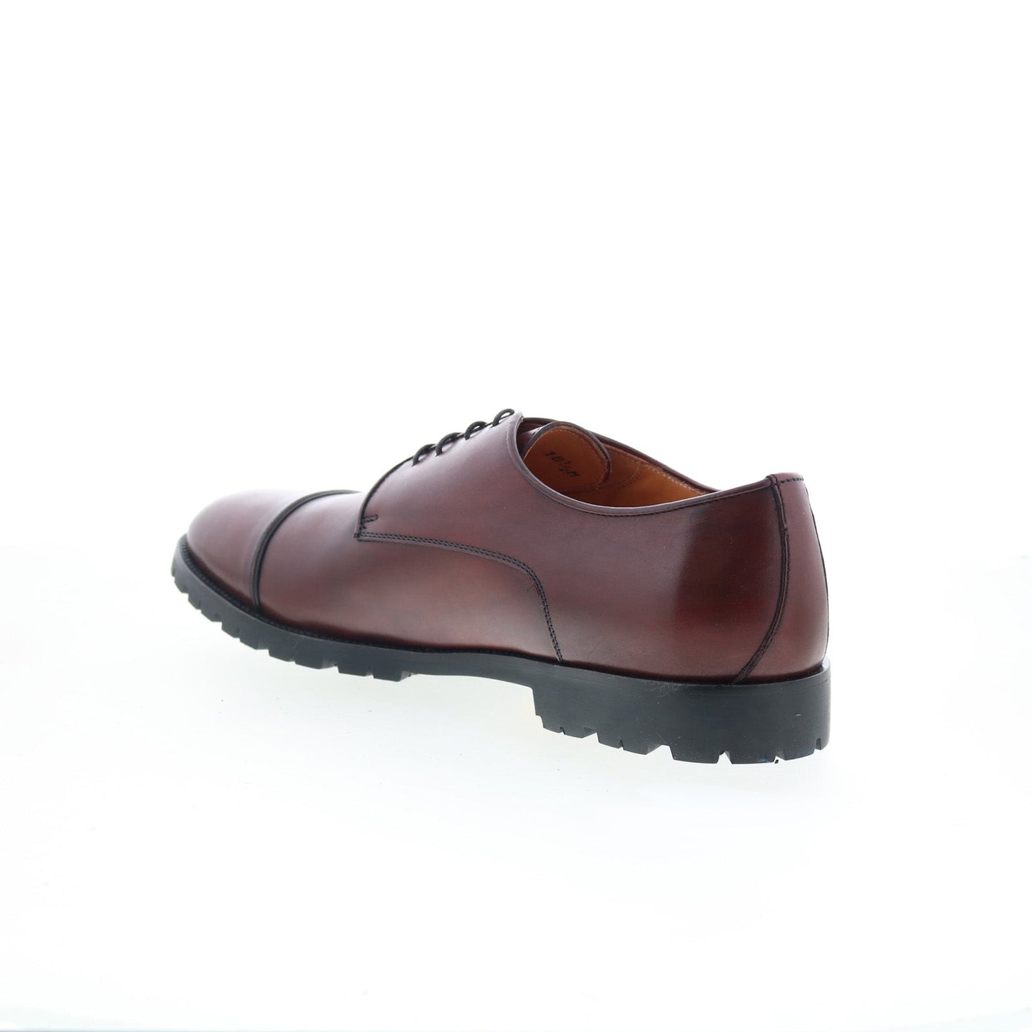 Zelli Italia James Italian Calfskin Mens Burgundy Oxfords Cap Toe Shoes