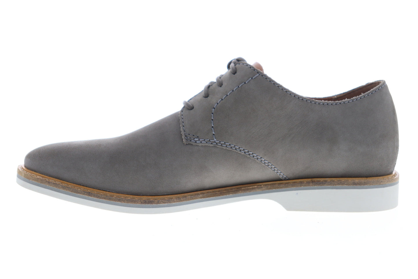 Clarks Atticus Lace Mens Gray Wide Oxfords & Lace Ups Plain Toe Shoes