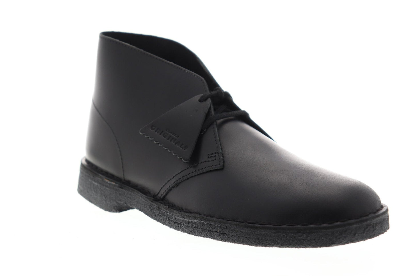 Clarks Desert Boot 26144225 Mens Black Leather Lace Up Chukkas Boots