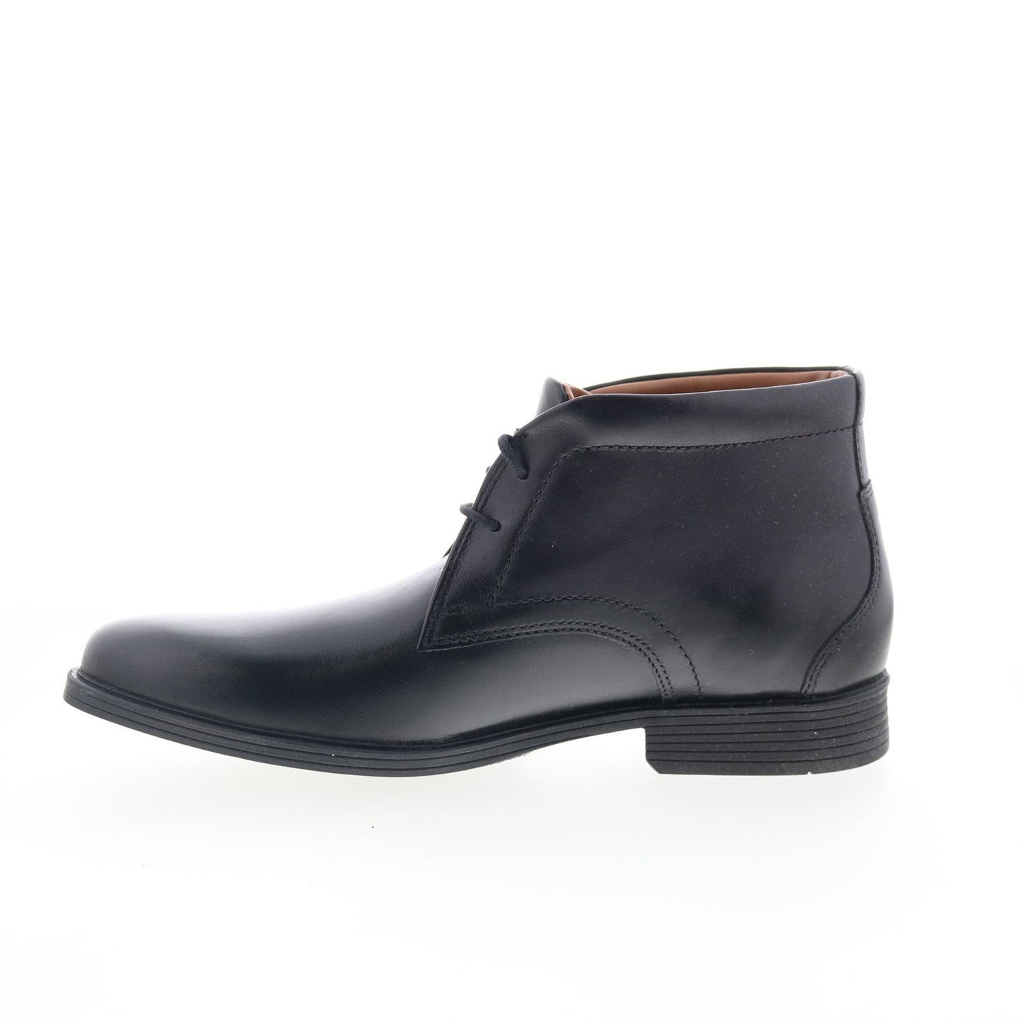 Clarks Whiddon Mid 26152914 Mens Black Wide Leather Lace Up Chukkas Boots