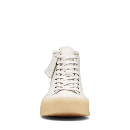 Clarks Caravan Mid 26167698 Mens White Suede Lifestyle Sneakers Shoes