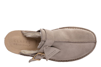 Clarks Trek Mule 26168619 Mens Beige Suede Mules Slippers Shoes