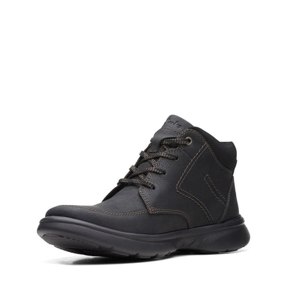 Clarks Bradley Mid 26168659 Mens Black Leather Lace Up Casual Dress Boots
