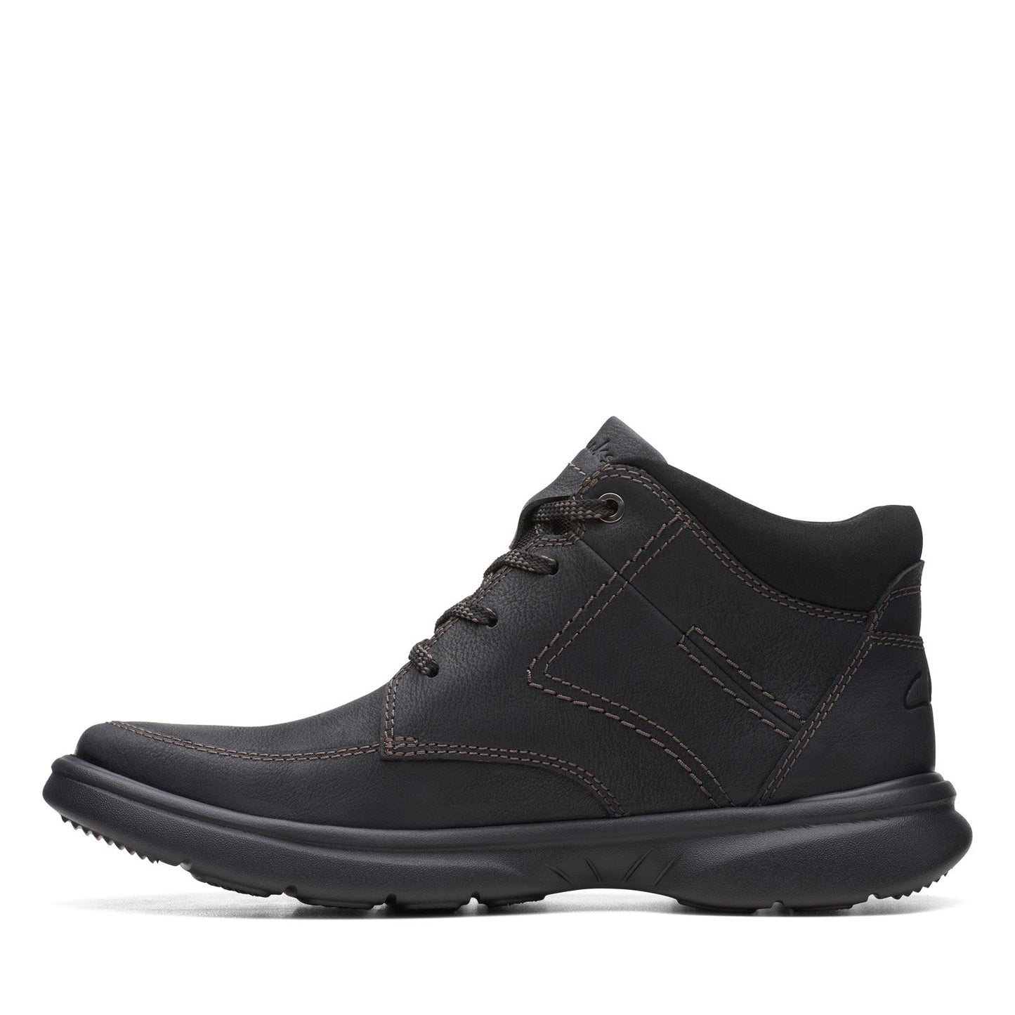 Clarks Bradley Mid 26168659 Mens Black Leather Lace Up Casual Dress Boots