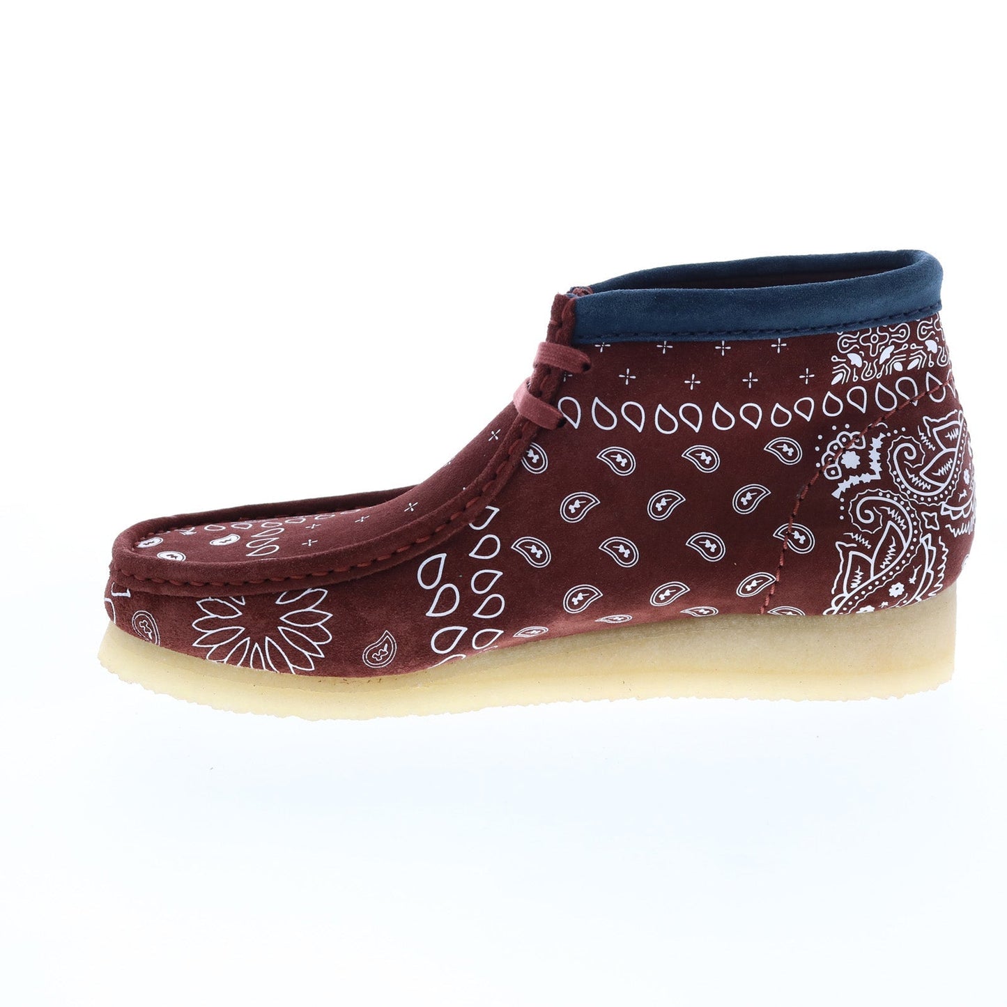 Clarks Wallabee Boot 26168826 Mens Red Suede Lace Up Chukkas Boots