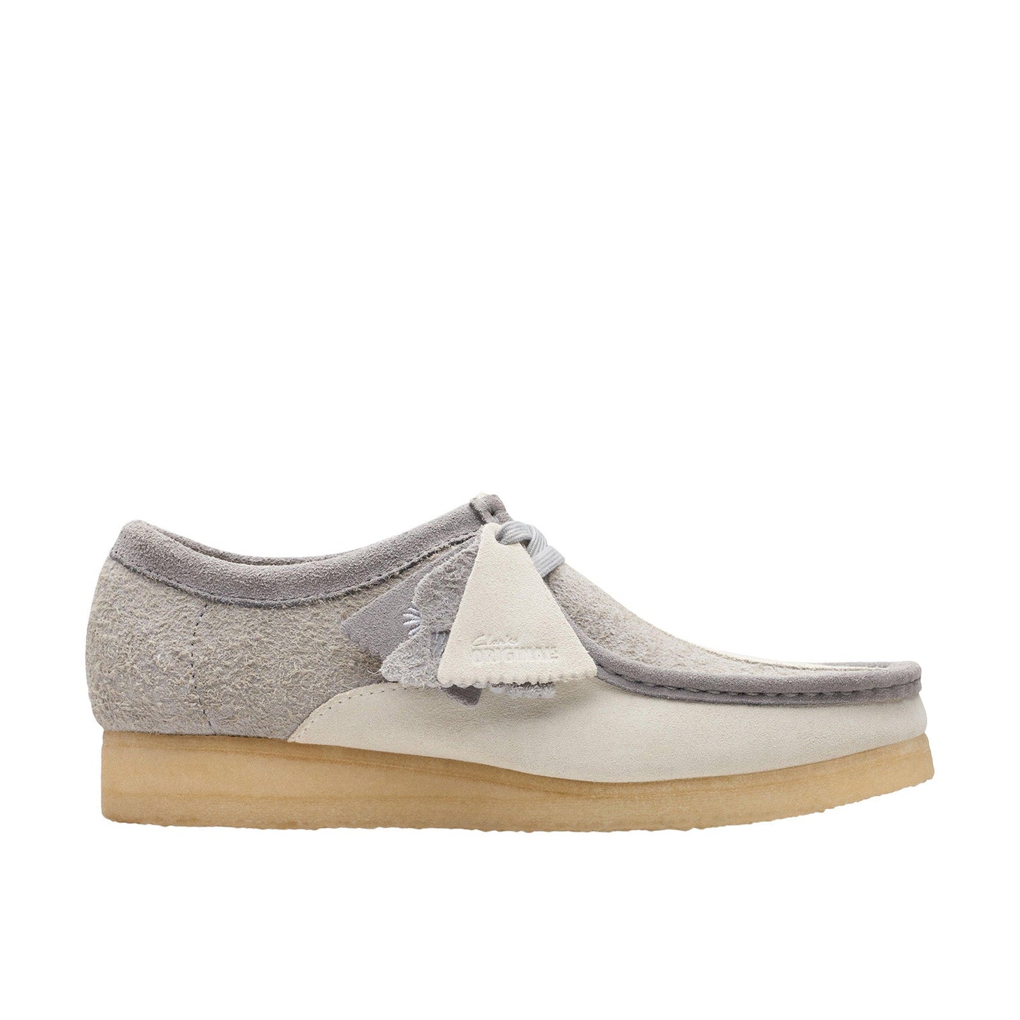 Clarks Wallabee 26176525 Mens Gray Leather Oxfords & Lace Ups Casual Shoes