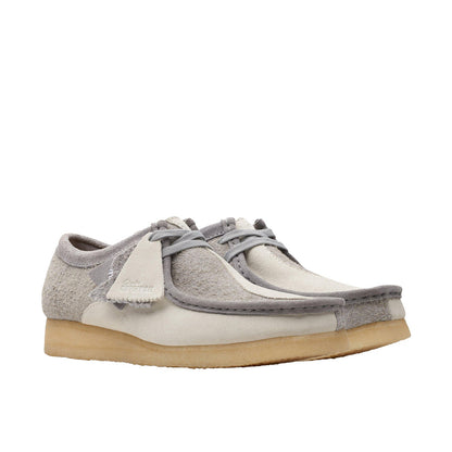 Clarks Wallabee 26176525 Mens Gray Leather Oxfords & Lace Ups Casual Shoes