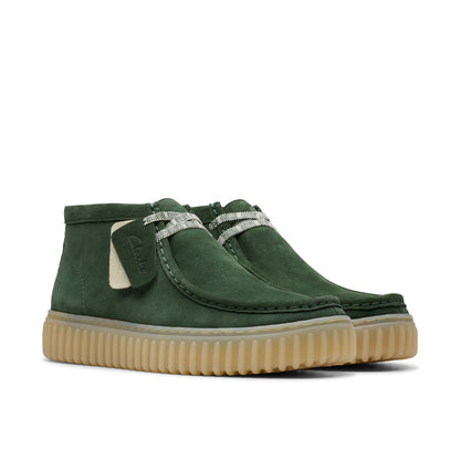 Clarks Torhill HI 26178268 Mens Green Suede Lace Up Chukkas Boots