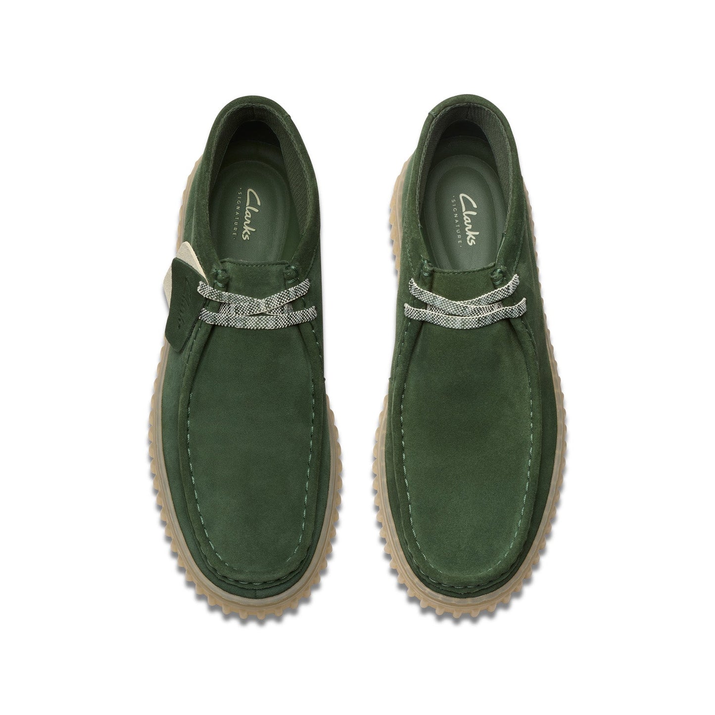 Clarks Torhill HI 26178268 Mens Green Suede Lace Up Chukkas Boots