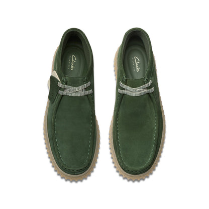 Clarks Torhill HI 26178268 Mens Green Suede Lace Up Chukkas Boots