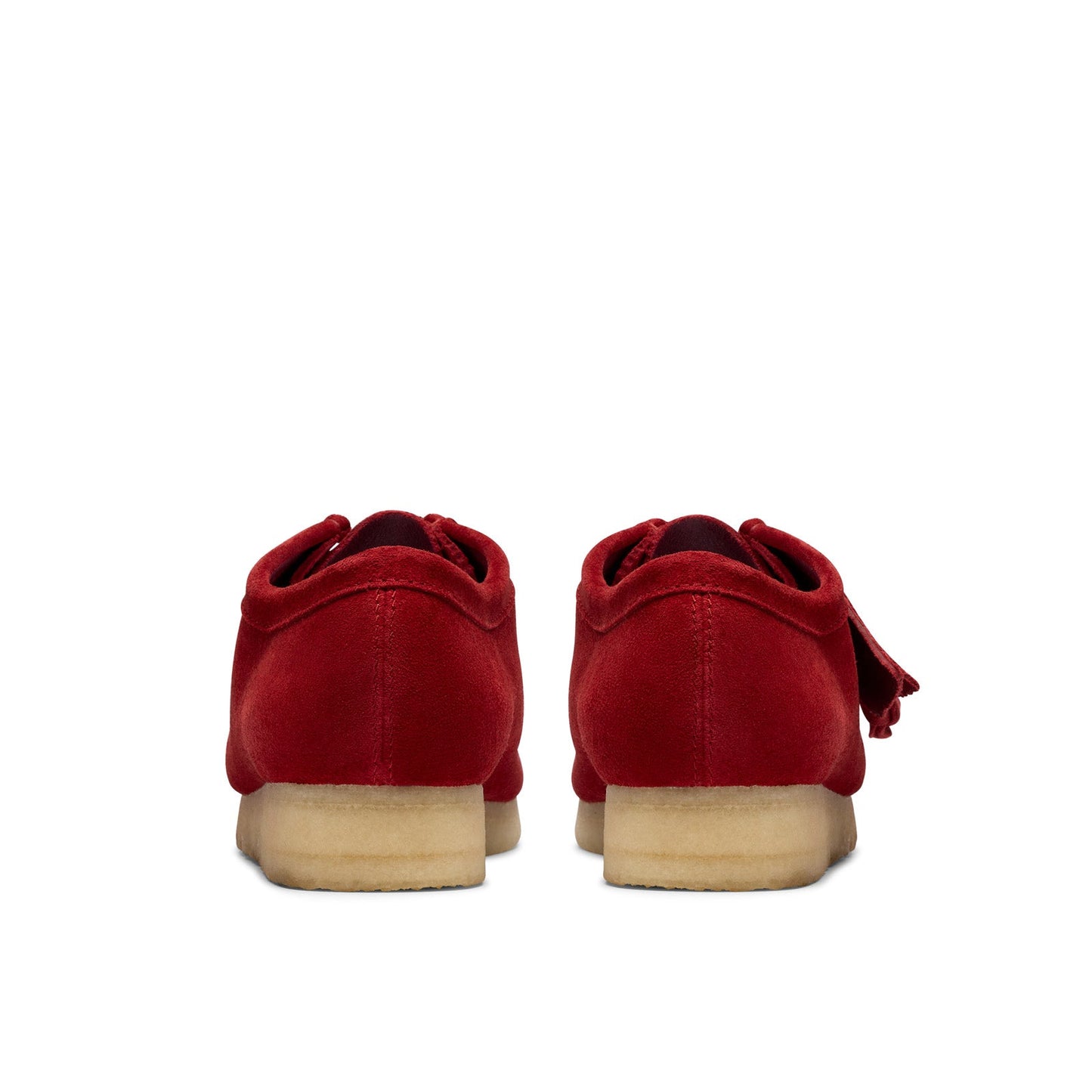 Clarks Wallabee 26182822 Mens Red Leather Oxfords & Lace Ups Casual Shoes