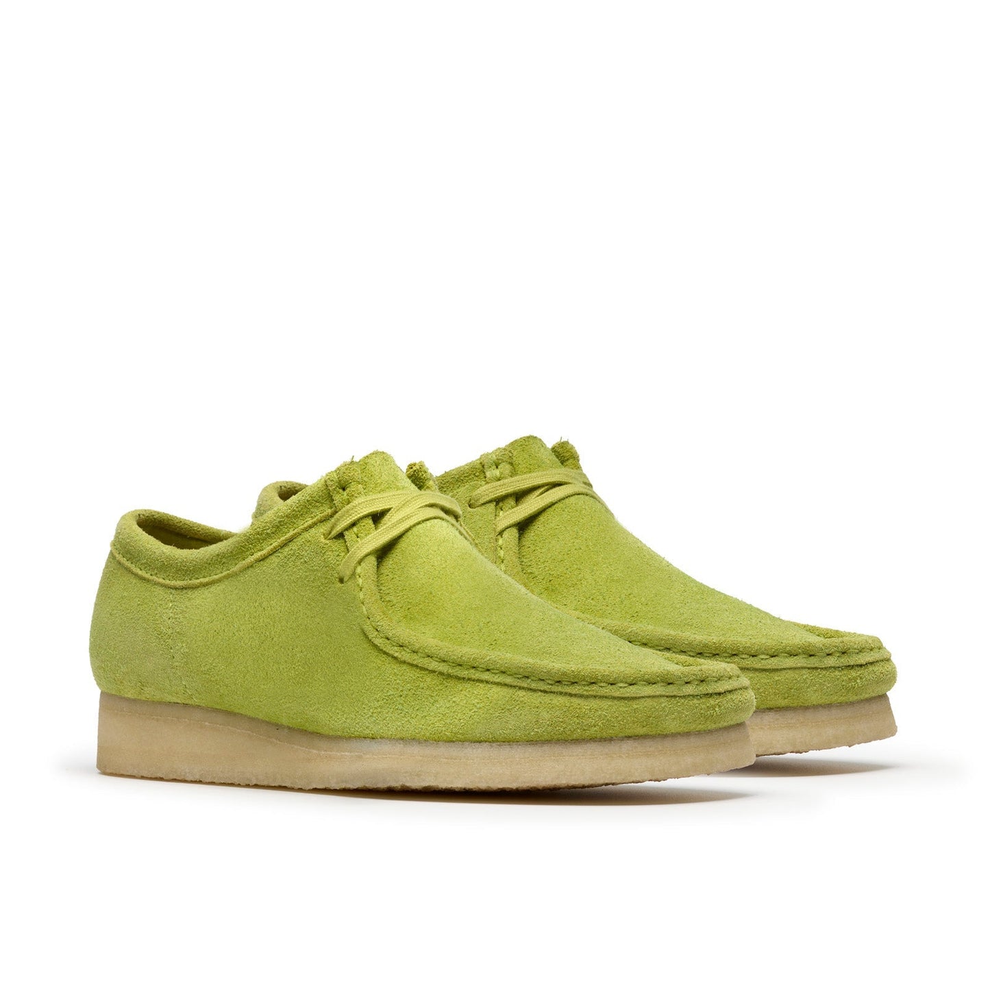Clarks Wallabee 26183757 Mens Green Suede Oxfords & Lace Ups Casual Shoes