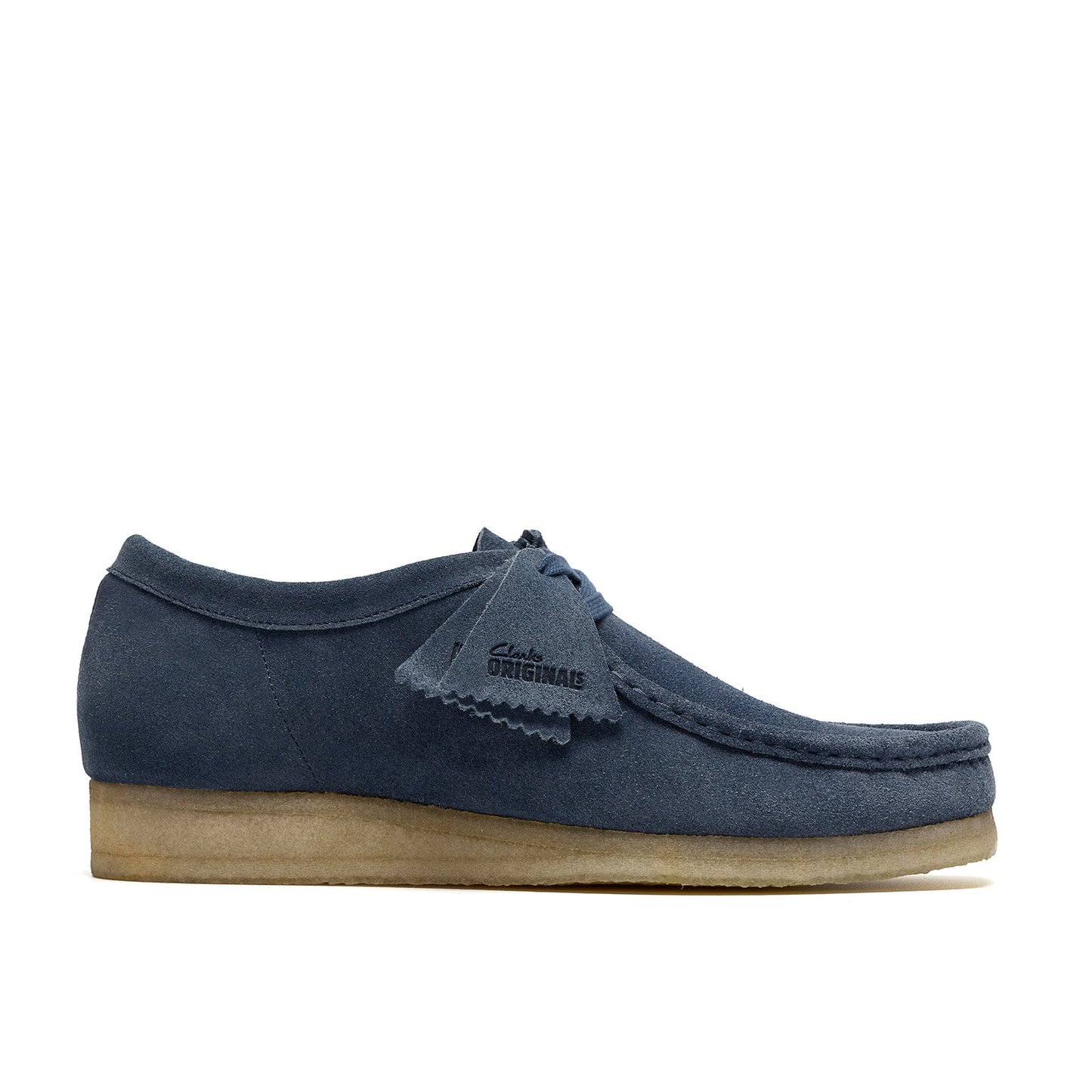 Clarks Wallabee 26186773 Mens Blue Suede Oxfords & Lace Ups Casual Shoes