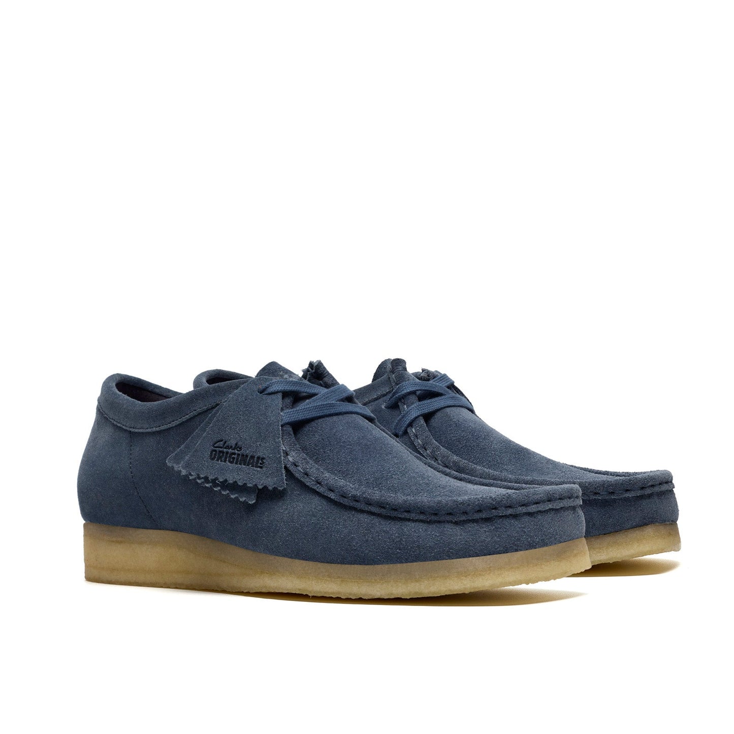 Clarks Wallabee 26186773 Mens Blue Suede Oxfords & Lace Ups Casual Shoes