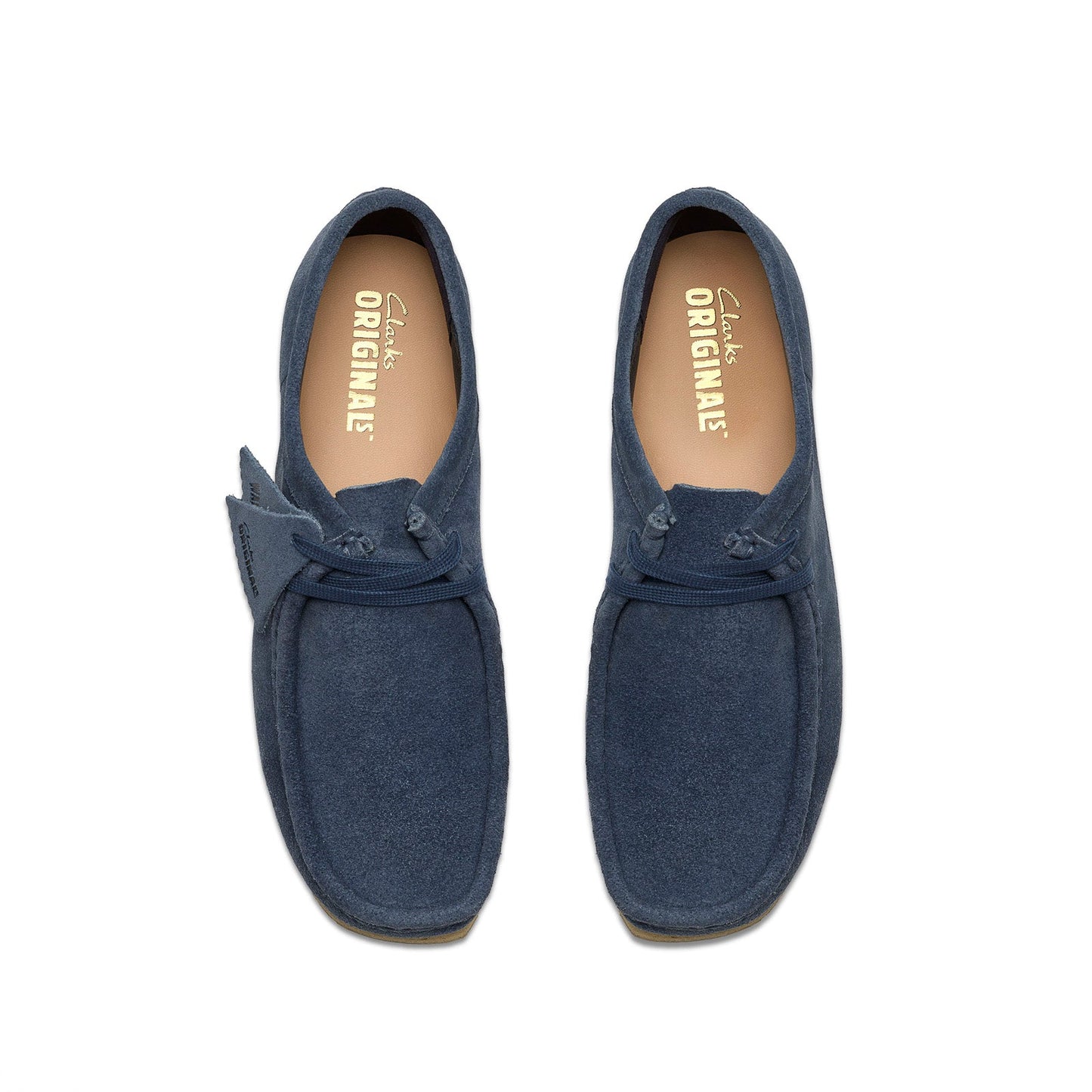 Clarks Wallabee 26186773 Mens Blue Suede Oxfords & Lace Ups Casual Shoes
