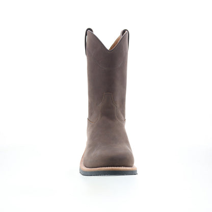 Jama Old West MB2061 Mens Brown Nubuck Slip On Casual Dress Boots