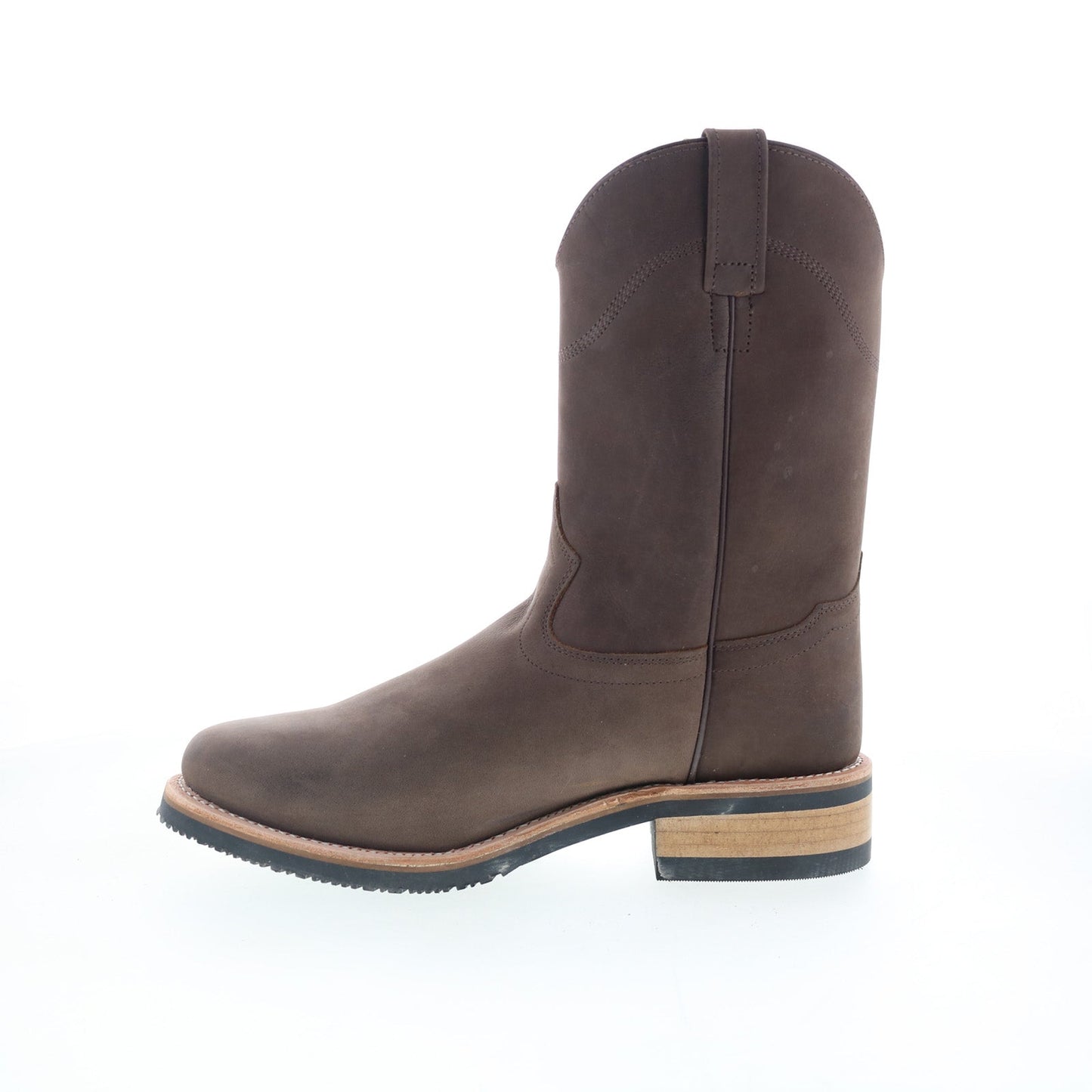 Jama Old West MB2061 Mens Brown Nubuck Slip On Casual Dress Boots