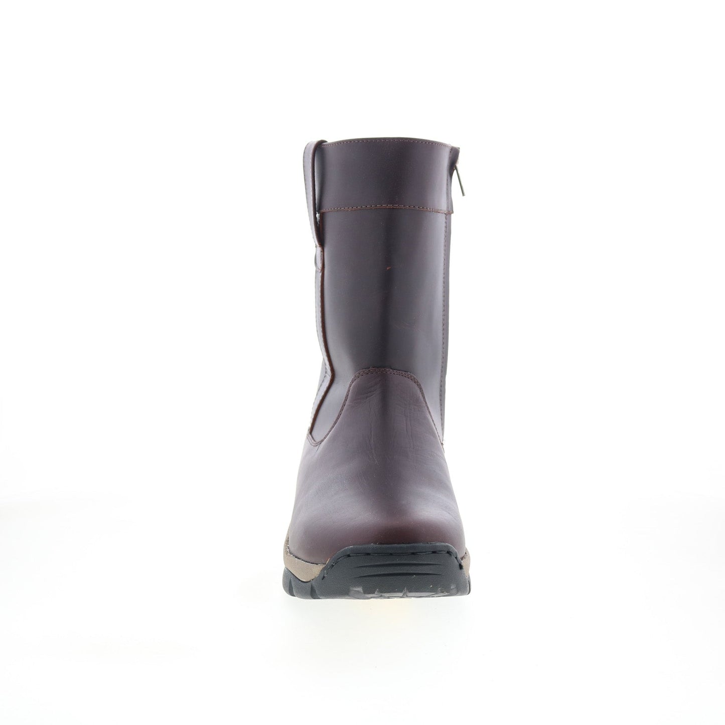 Jama Old West MB2064 Mens Brown Wide Leather Zipper Casual Dress Boots