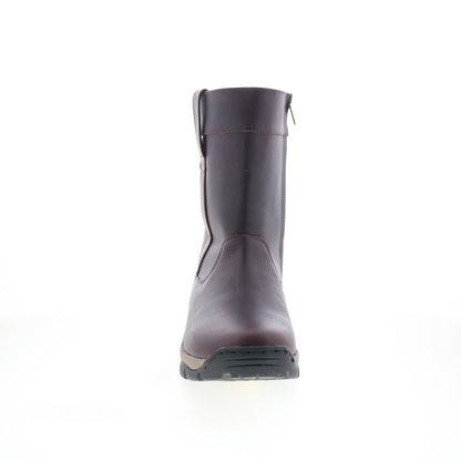 Jama Old West MB2064 Mens Brown Wide Leather Zipper Casual Dress Boots