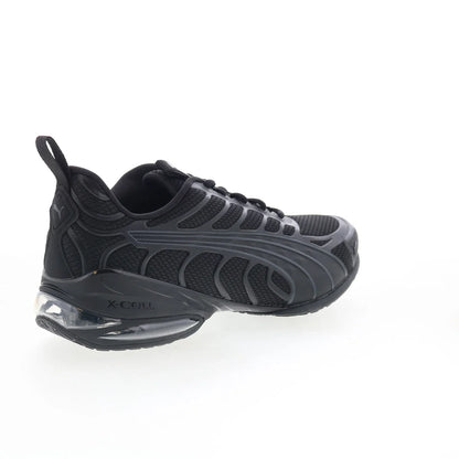 Puma Voltra 31258901 Mens Black Leather Lace Up Lifestyle Sneakers Shoes