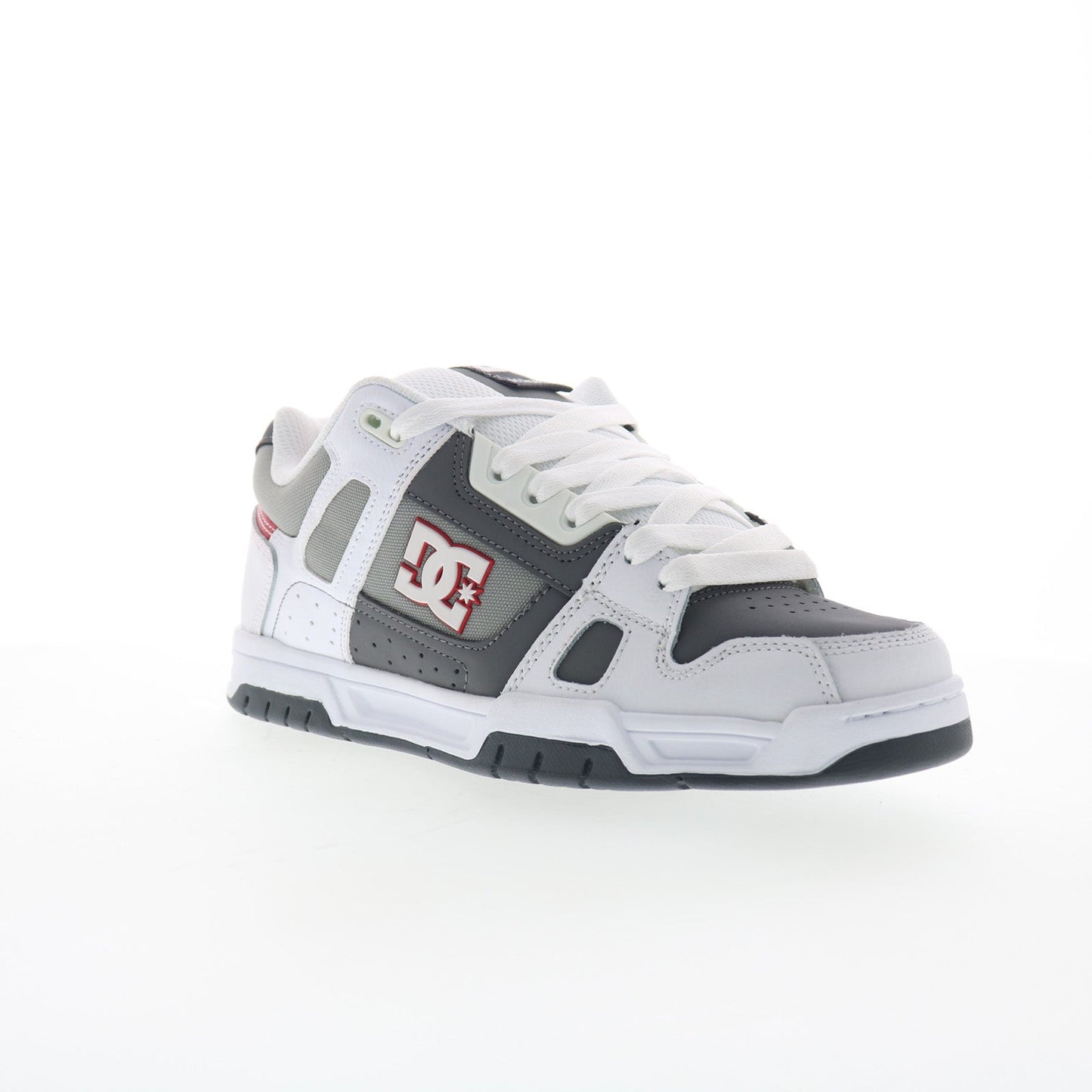 DC Stag 320188-XWSS Mens White Leather Skate Inspired Sneakers Shoes