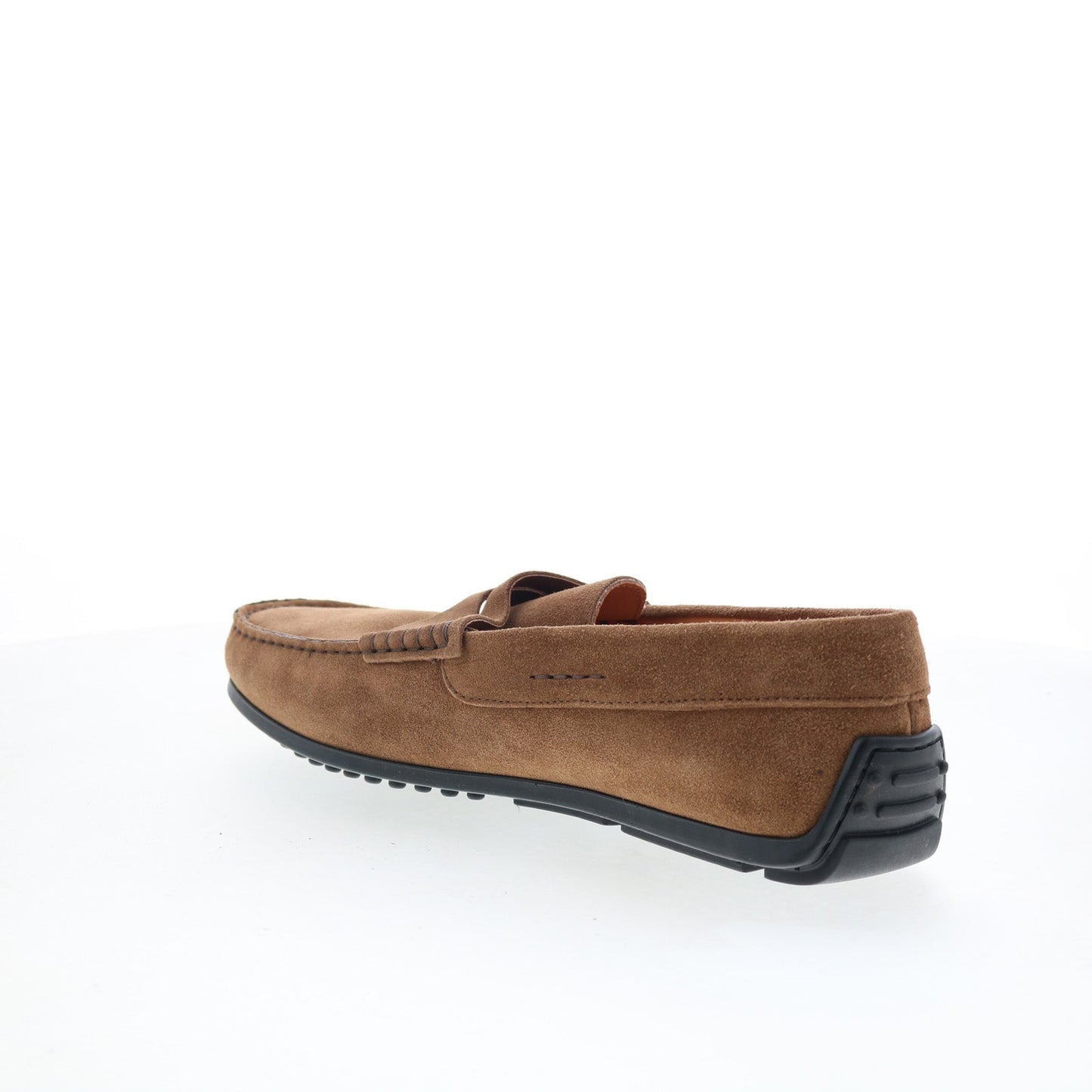 Zelli Italia Monza Sueded Calfskin Mens Brown Loafers Penny Shoes