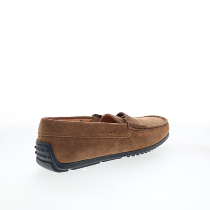 Zelli Italia Monza Sueded Calfskin Mens Brown Loafers Penny Shoes