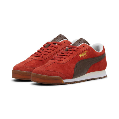 Puma Roma Suede 39863504 Mens Red Suede Lifestyle Sneakers Shoes