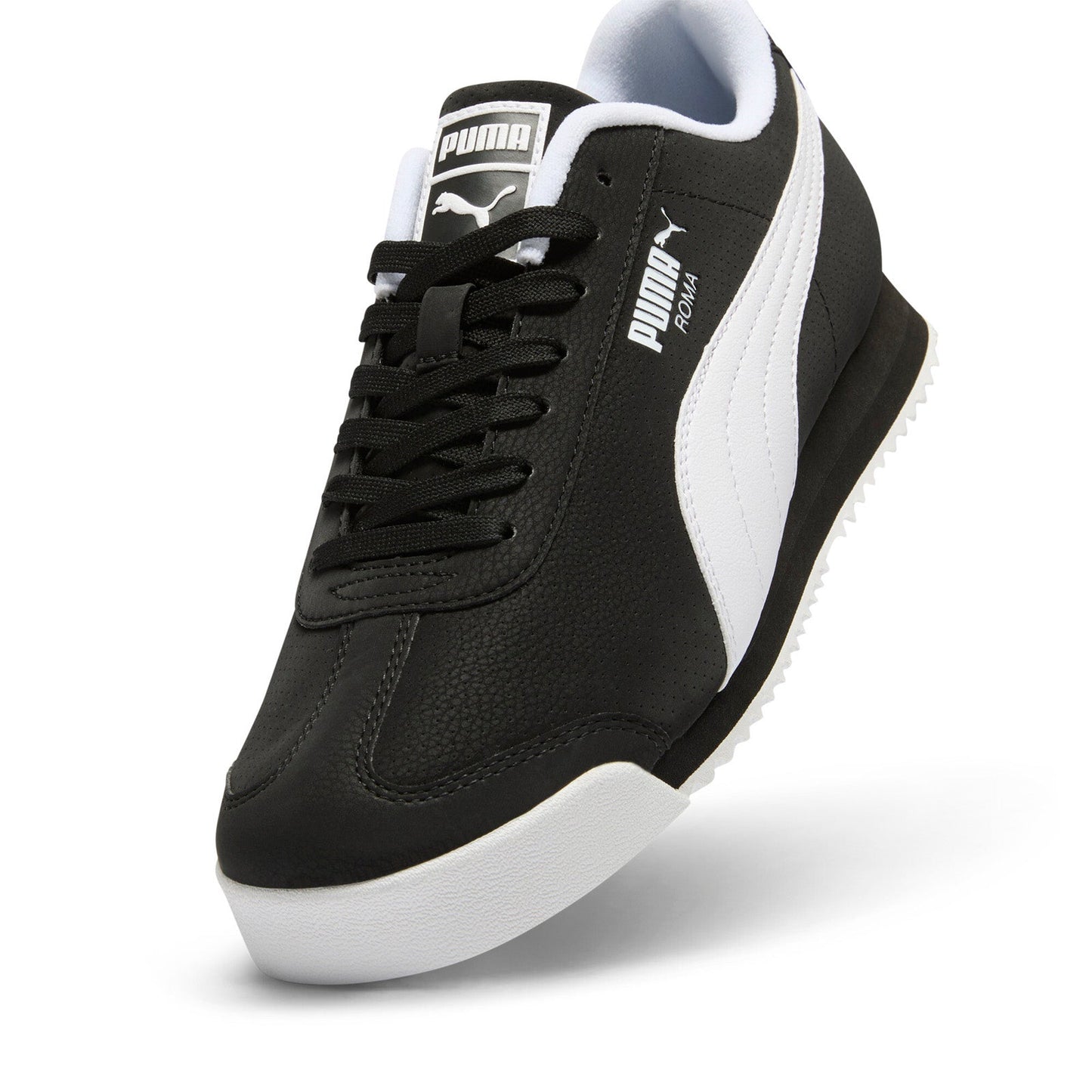 Puma Roma 24 Reversed 40067102 Mens Black Leather Lifestyle Sneakers Shoes