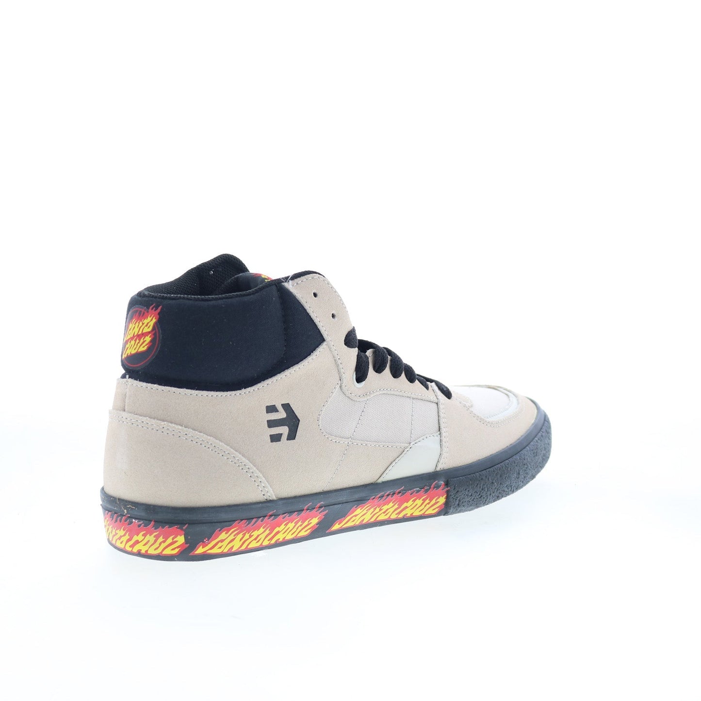 Etnies Screw Vulc Mid X Santa Cruz Mens Beige Skate Inspired Sneakers Shoes