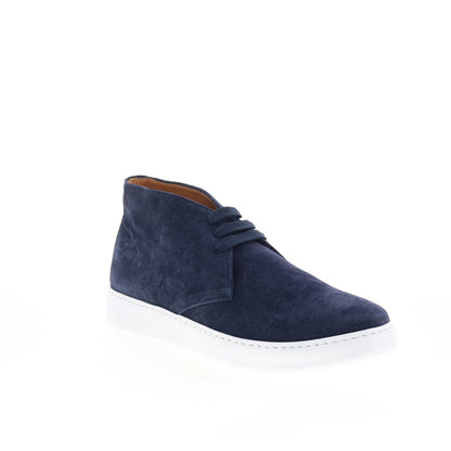 Zelli Italia Otto Italian Nappa Suede 46-597-NVY Mens Blue Chukkas Boots