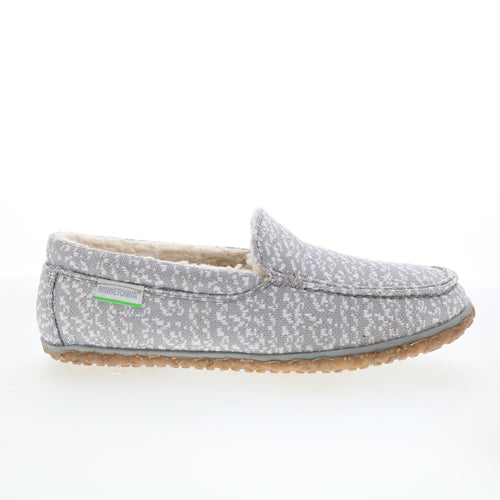 Minnetonka Eco Pine 4707ECO-LGR Mens Gray Canvas Loafer Slippers Shoes