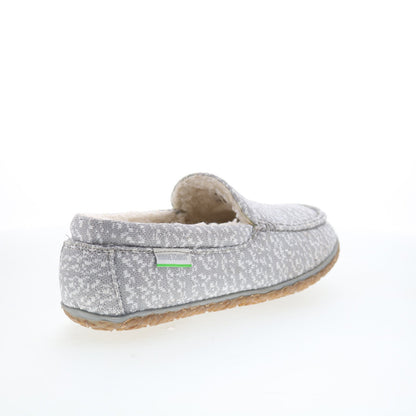 Minnetonka Eco Pine 4707ECO-LGR Mens Gray Canvas Loafer Slippers Shoes