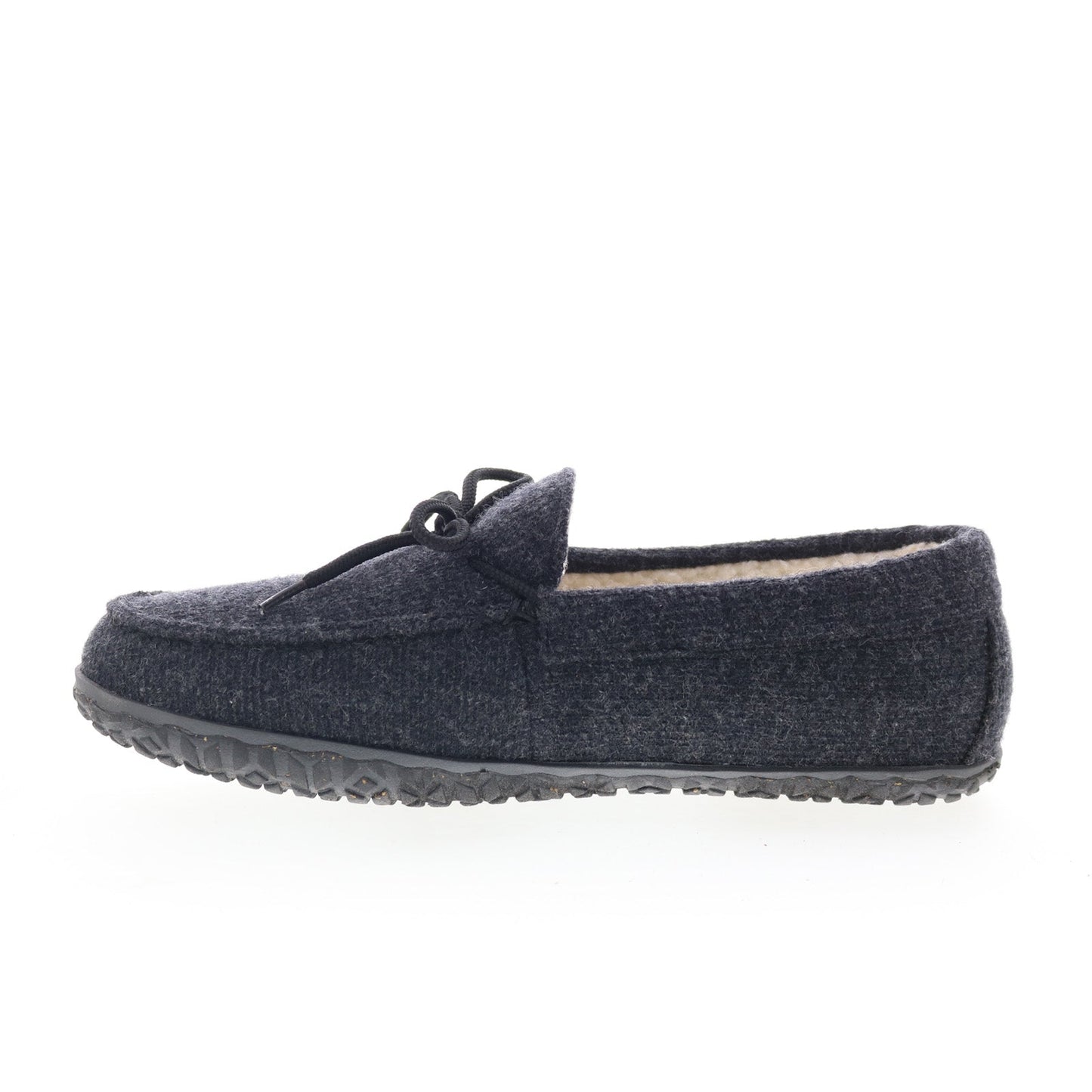 Minnetonka Eco Oak 4715-CHR Mens Gray Canvas Slip On Loafer Slippers Shoes