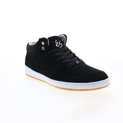 ES Accel Slim Mid 5101000147983 Mens Black Suede Skate Inspired Sneakers Shoes