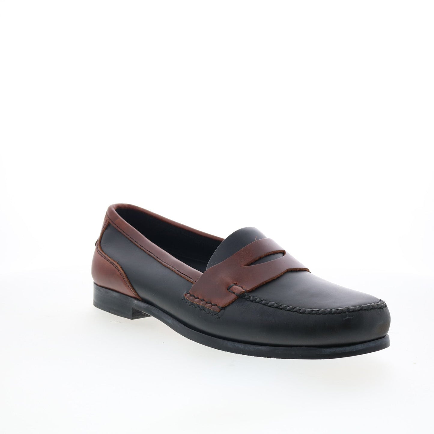 T.B. Phelps Marco 523-15 Mens Black Wide Loafers & Slip Ons Penny Shoes