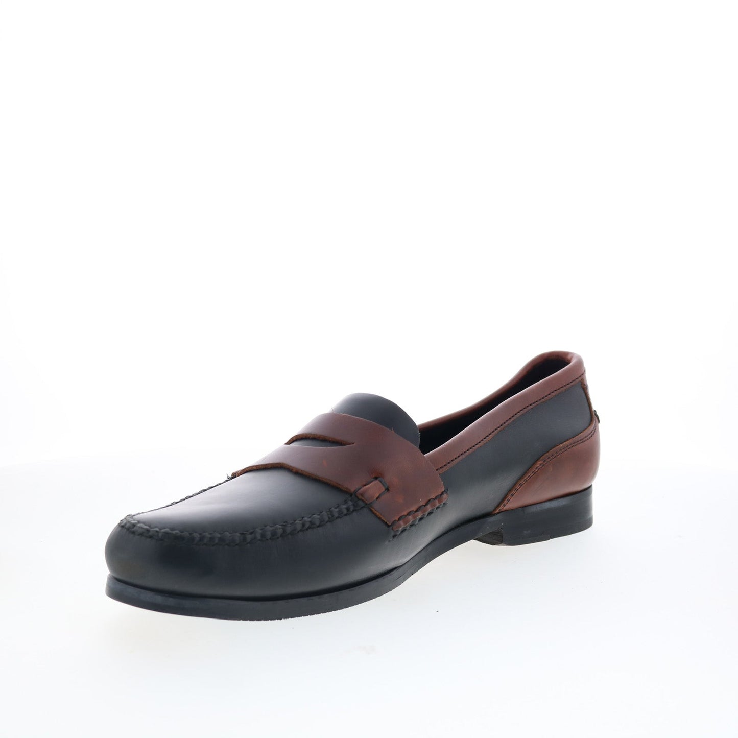 T.B. Phelps Marco 523-15 Mens Black Wide Loafers & Slip Ons Penny Shoes