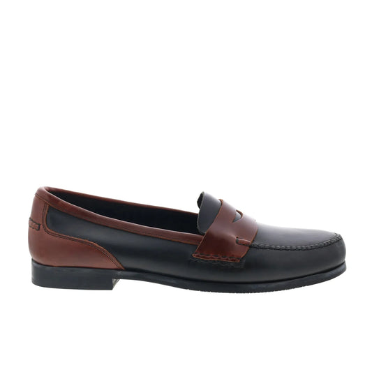 T.B. Phelps Marco 523-15 Mens Black Wide Loafers & Slip Ons Penny Shoes