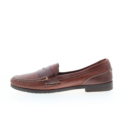 T.B. Phelps Marco 523-30 Mens Brown Leather Loafers & Slip Ons Penny Shoes