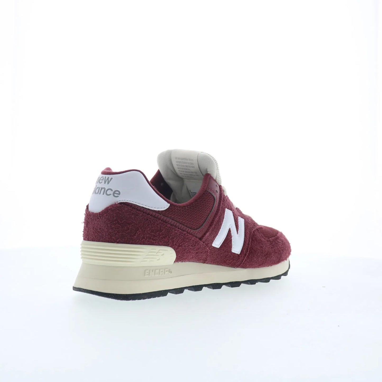New Balance 574 U574RBK Mens Red Suede Lace Up Lifestyle Sneakers Shoes