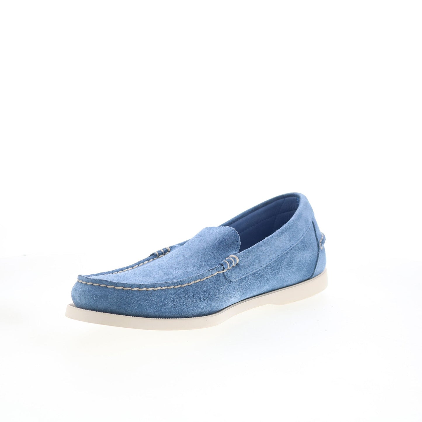 Sebago Frank Boat Roughout Mens Blue Suede Loafers & Slip Ons Casual Shoes