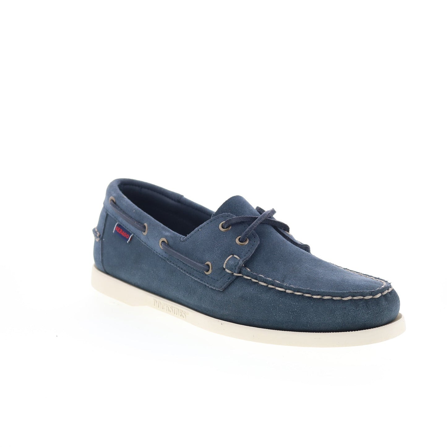 Sebago Portland Flesh Out Mens Blue Suede Loafers & Slip Ons Boat Shoes